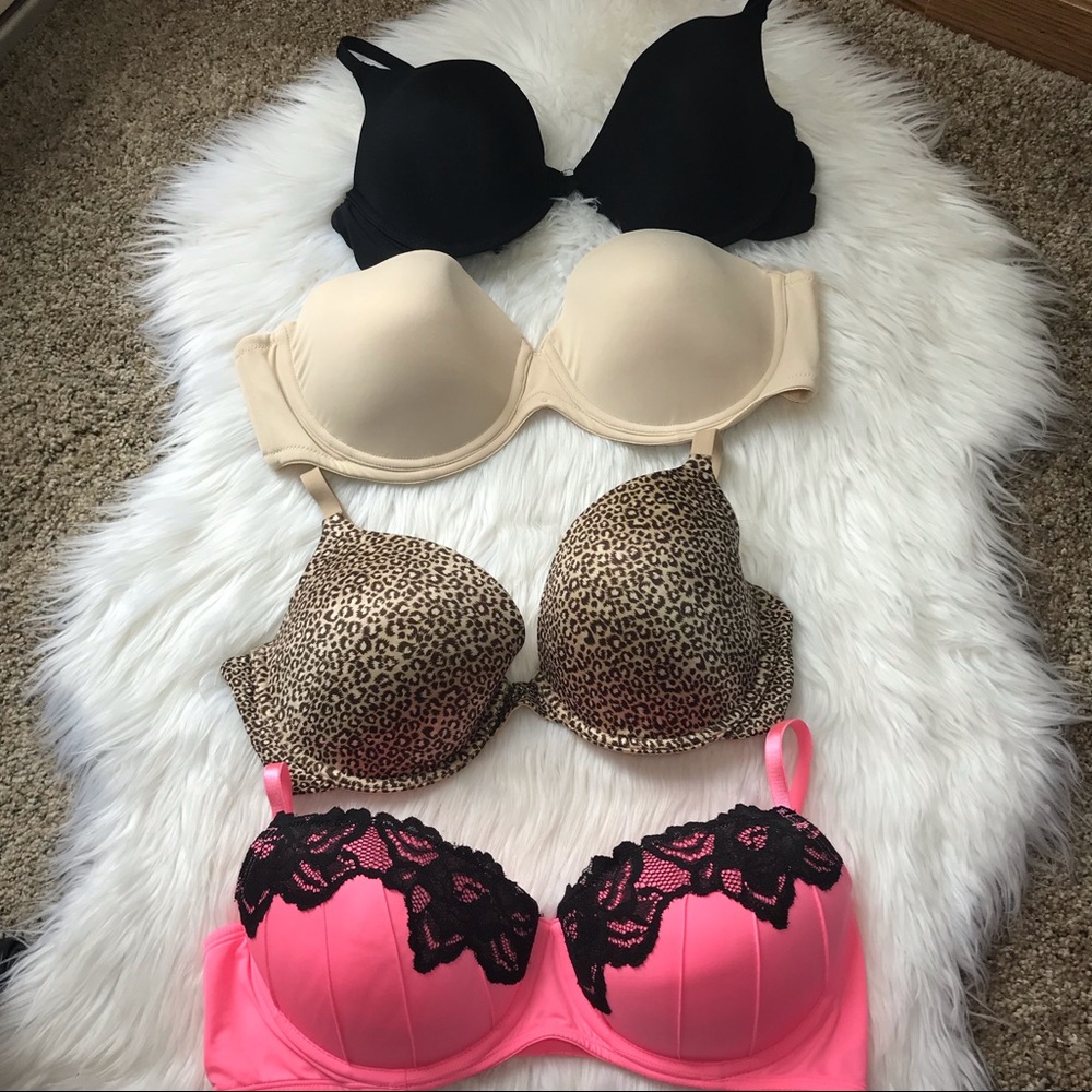 38C Bra Bundle Lace Lined, Strapless & Push Up